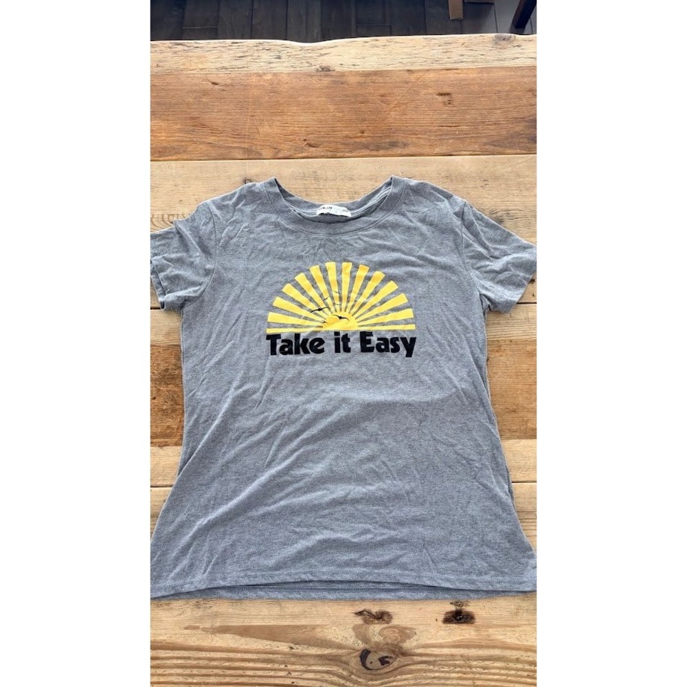 Sub Urban Riot Take It Easy Graphic Tee Gray Heather Short Sleeve Sun Shirt S